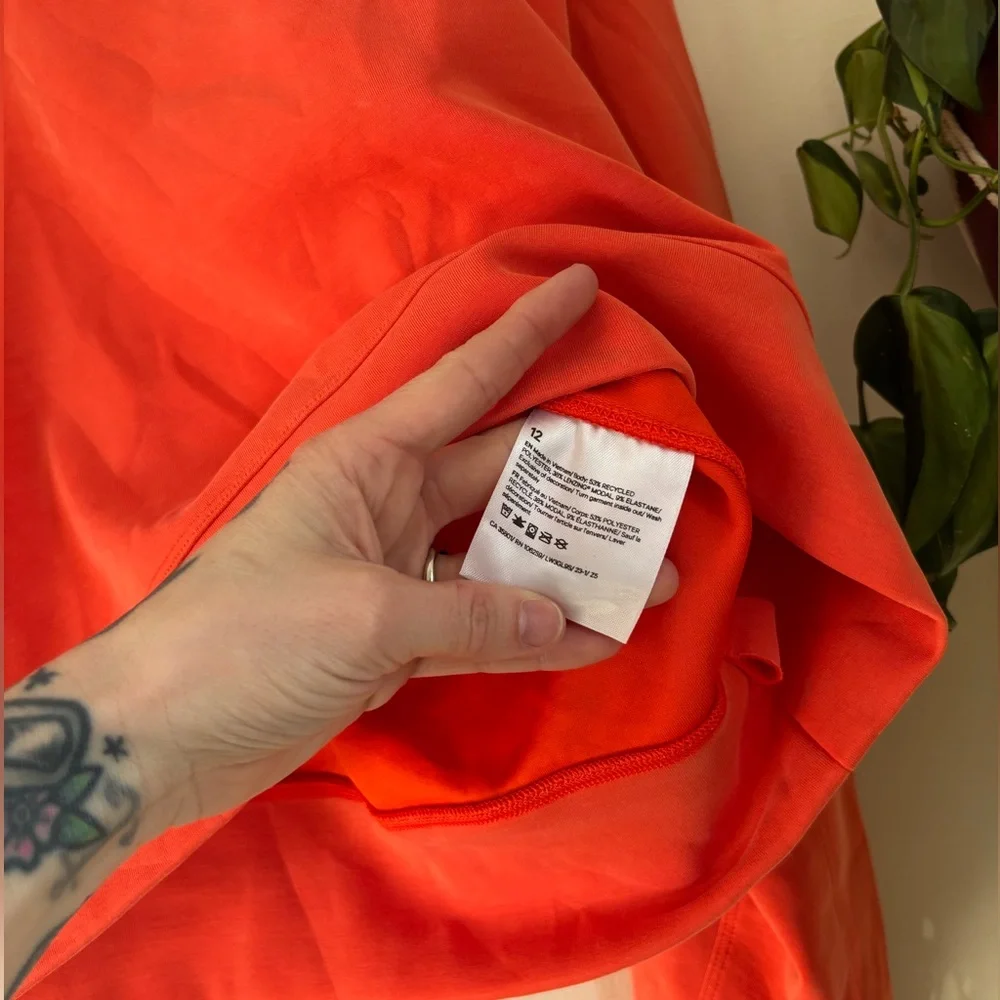 Lululemon Softstreme Perfectly Oversized Cropped Crew in Orange - Picture 12 of 12